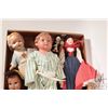 Image 2 : Tray of vintage dolls including composition, celluloid, cloth, hand made papier mache etc.