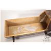 Image 3 : Antique hand made doll's cradle with initials M.H. on side, 22" in length