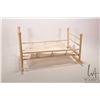 Image 1 : Antique painted wooden rocking dolls bed, 17" in length