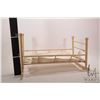 Image 2 : Antique painted wooden rocking dolls bed, 17" in length