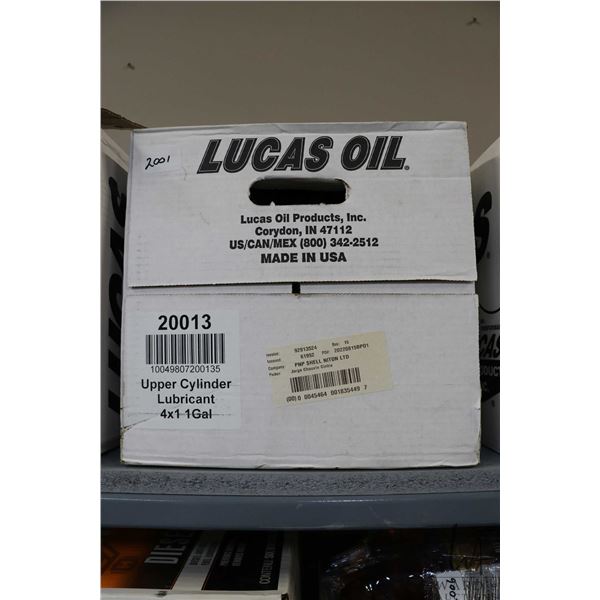 Case of four 3.79 ltr./ 1 gallon Lucas Oil Upper Cylinder lubricant, part # 20013