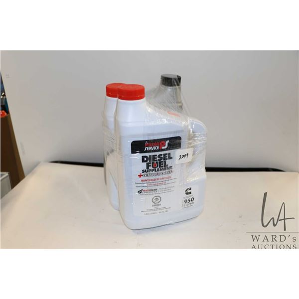 Two 1.893 Ltr containers of Power Service Diesel Fuel supplement and one 1.89 ltre container of Powe