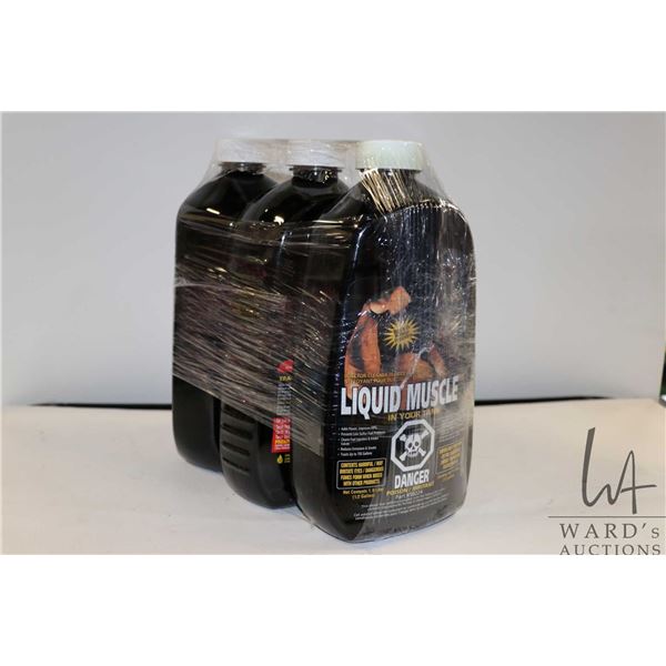 Three 1.9 ltr containers of liquid muscle injector cleaner/ lubricator