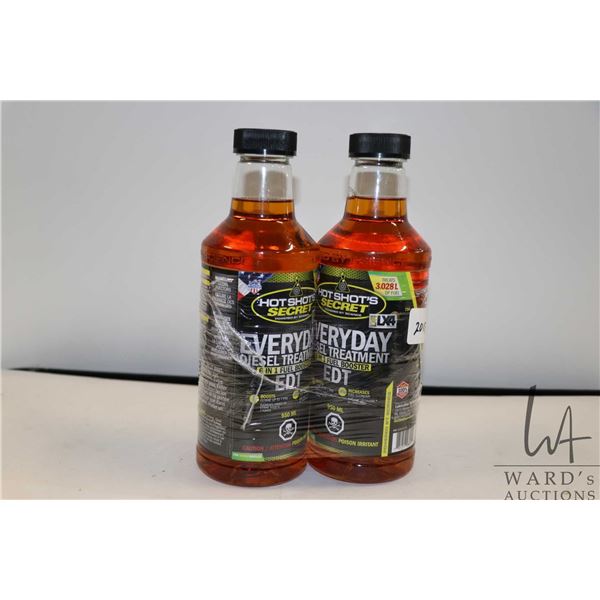 Two 950ml containers of Hot Shots Everyday diesel treatment