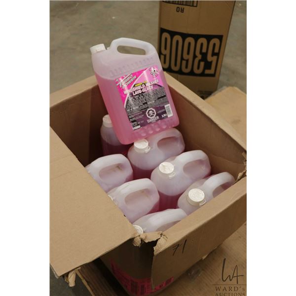Eight 3.78 ltr jugs of Turbo power bug wash