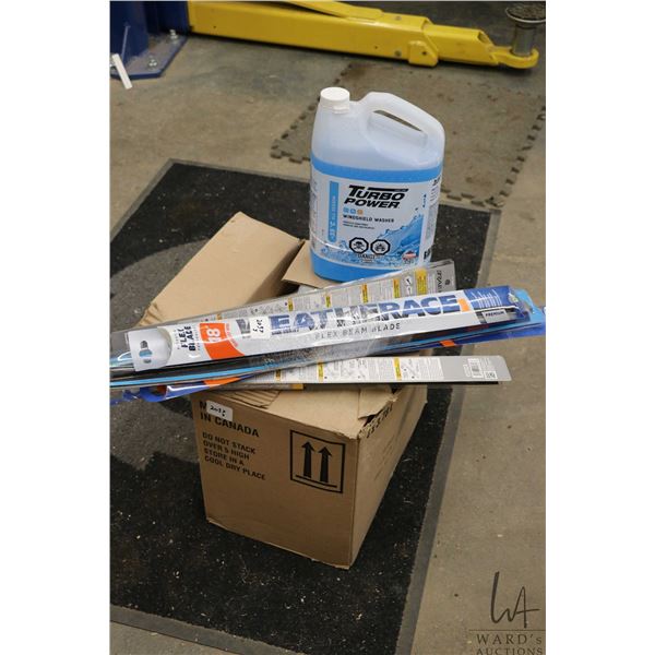 One case of Turbo Power gug wash with four 3.78 ltr jugs, one 3.78lt jug of Winter washer fluid and 