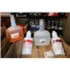 Image 1 : One 7.62 L bag of Kay de-greaser, box containing approx. 100 elbow length rubber gloves and a 3/4 fu