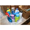 Image 1 : Selection of household cleaners including one 1.74 L container of Purex laundry soap, one 828 ml of 