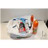 Image 1 : Selection of bathroom essentials including shampoo, conditioner, hand soap, deodorant, shaving needs
