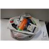 Image 1 : Selection of bathroom essentials including shampoo, conditioner, hand soap, deodorant, shaving needs