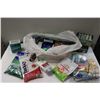 Image 1 : Selection of medical items including Advil liquid gels, Tylenol, Buckleys lozenges, Rolaids, contact