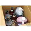 Image 3 : Selection of food items including box containing 5 1L bags of strawberry topping, Hershey's box w/ 2