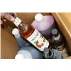 Image 3 : Selection of food items including 4L jug of Richardson strawberry syrup, 4L jug of Richardson vanill