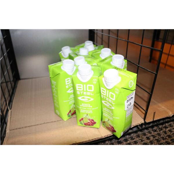 10 500ml bottles of Bio Steel sports hydration in cherry lime