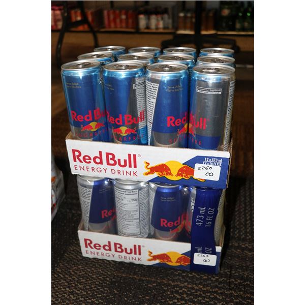 Two flats w/ 12 473ml cans each of Red Bull Energy Drink