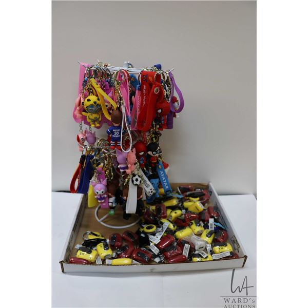 Large selection of new key ring accessories and rotating display rack