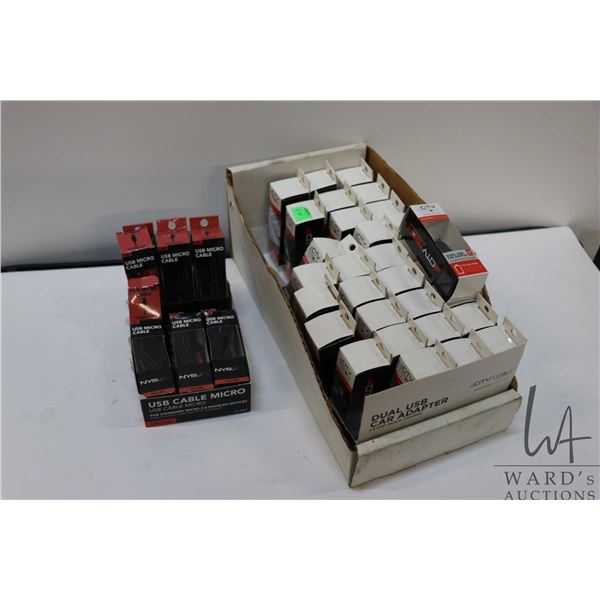 31 new packages of City Tech car chargers and cables. Plus 6 new in package NYS Life USB micro cable