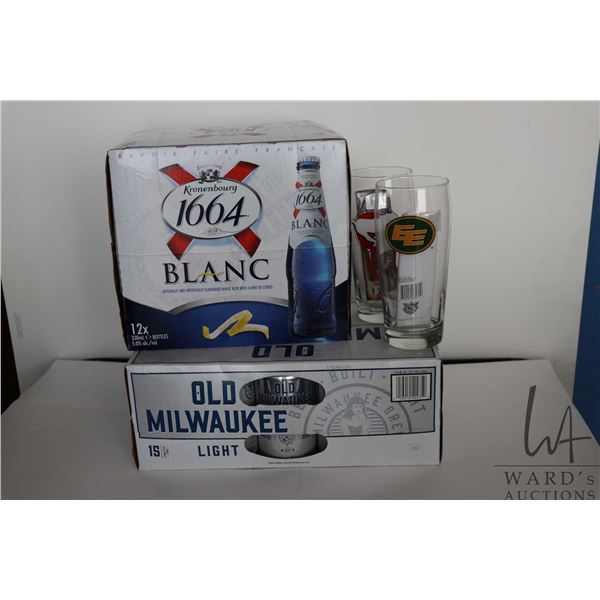 Selection of alcohol including one case of 12 x 330ml bottles of Kronenbourg 1664 Blanc / 5% ABV, on