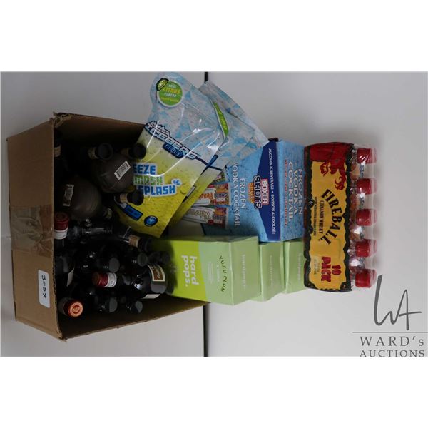 Selection of alcohol shots including one 10 x 50ml Fireball Cinnamon Whisky / 33% ABV, seven 50ml Th