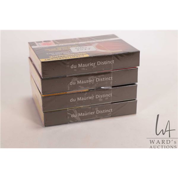 Four 25 count packages of du Maurier Distinct king size cigarette  Note: Age appropriate Canadian bu