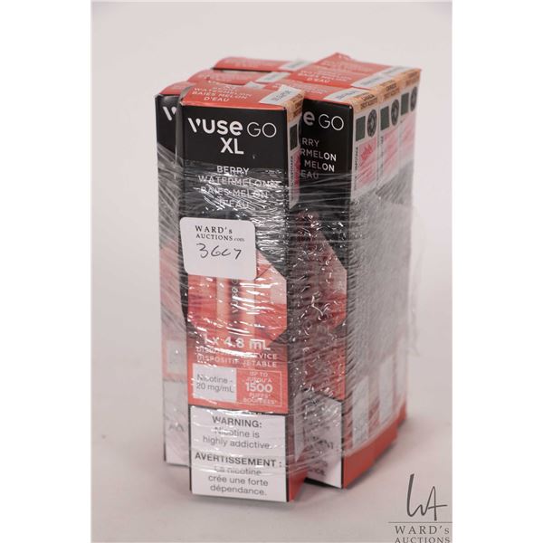 Seven X 4.8ml packages of Vuse Berry Watermelon disposable nicotine devices  Note: Age appropriate C