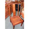 Image 2 : Large Oriental rosewood dining table with mid center pedestal and glass top protector 54" in diamete