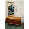 Image 1 : Canadian made, Mid century modern cabinet with two sliding doors and two drawers, fitted with mirror