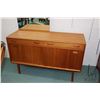 Image 2 : Canadian made, Mid century modern cabinet with two sliding doors and two drawers, fitted with mirror