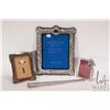 Image 1 : Vintage sterling silver 8" X 10" photo frame plus two additional frames including pewter and an anti