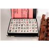 Image 2 : Handmade wooden chess board with pieces and a set of molded chess pieces plus a boxed set of Mahjong