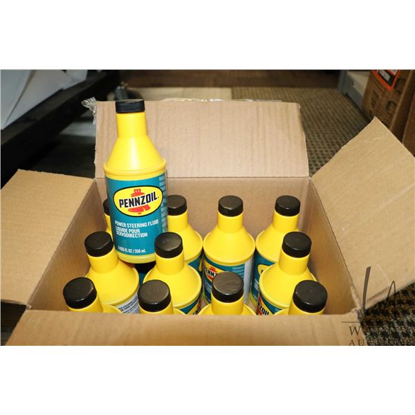 Case of twelve 350ml container of Pennzoil Power Steering fluid