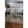 Image 1 : Three wood and metal wine racks, each 20" H X 21" W X 9" D