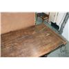 Image 2 : Vintage French farm house style oak dining table, note: top lifts off base to ease moving, 31" H X 3