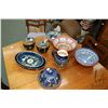 Image 1 : Selection of glazed pottery serving pieces including 11" and 13" casserole dishes, two 10" bowls, tw