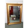Image 1 : Gilt framed beveled mirror, outside dimensions 46" X 33". Note: This is too large to ship. Local pic