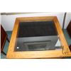 Image 2 : Custom made oak display coffee table with one pull out storage drawer and top pull out display drawe