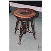 Image 1 : Antique swivel piano stool with cast and glass ball and claw feet