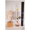 Image 2 : Replica Archaic Greek Kore statue 12" in height and a glass barometer