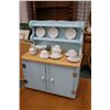 Image 1 : Doll's Welsh dresser 24" in height and a child's Japanese hand painted tea set