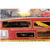 Image 2 : Bachmann train set including engine with sound and tender and two cars, track and E/Z command contro