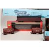 Image 2 : Large selection of HO scale rolling stock plus an engine, note: motor runs but needs drive gear