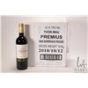 Image 1 : Premius/ 2008 Bourdeaux/ Case of 12 X 750ml each/ 12% ABV  Note: each bottle individually numbered  