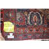 Image 3 : 100% handmade Iranian wool carpet "Mashad" with center medallion, red background and overall floral 