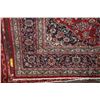 Image 2 : 100% handmade Iranian wool carpet "Kashan" with center medallion, red background and floral design, 
