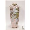 Image 1 : Hand painted Nippon pictorial and floral double handled vase 13 1/2"