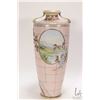 Image 2 : Hand painted Nippon pictorial and floral double handled vase 13 1/2"