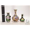 Image 2 : Three cloisonne pieces 5" to 8"