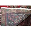 Image 3 : 100% handmade Iranian wool carpet "Tabriz" with center medallion, red background, floral pattern and