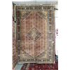 Image 1 : 100% handmade Iranian wool carpet "Ardebil" with center medallion, champagne background and highligh