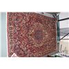 Image 1 : 100% handmade Iranian wool carpet "Bakhtyar" with center medallion, brick background and highlights 